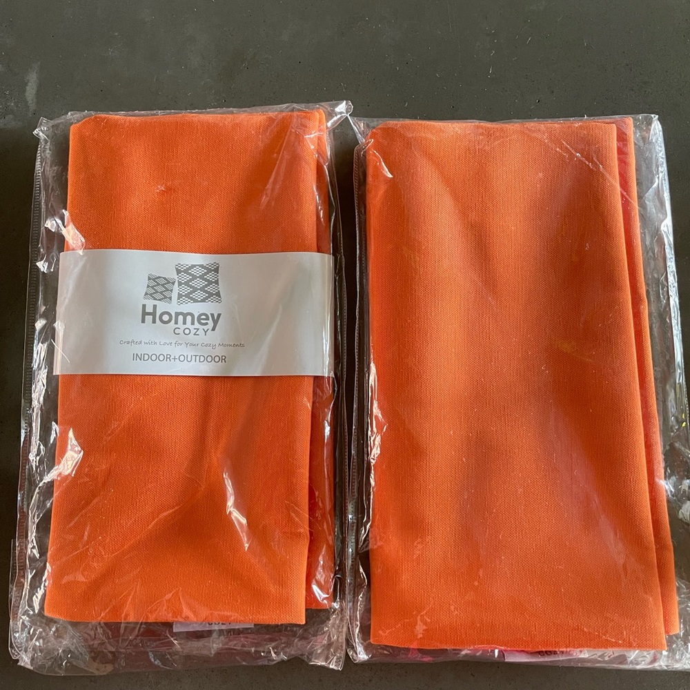 Homey Cozy indoor/outdoor 20x20 pillow cover. 2pack orange